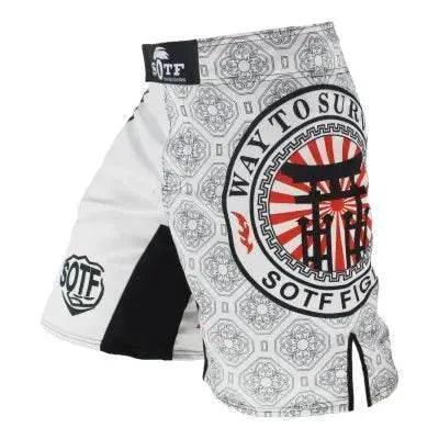  Elite White MMA Fight Shorts Geometric Toyland EU -  ToylandEU™