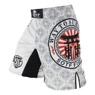  Elite White MMA Fight Shorts Geometric Toyland EU -  ToylandEU™