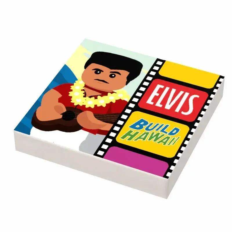Elvis Blue Hawaii Music Album Cover (2x2 Tile)  - B3 Customs - ToylandEU