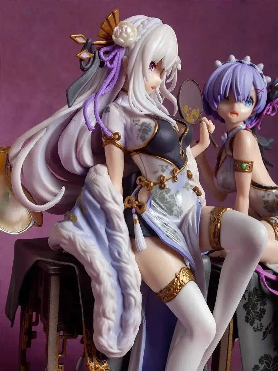 Emelia & Rem Figure, Re:Zero kara Hajimeru Isekai Seikatsu Figurine, Anime 9 in - ToylandEU