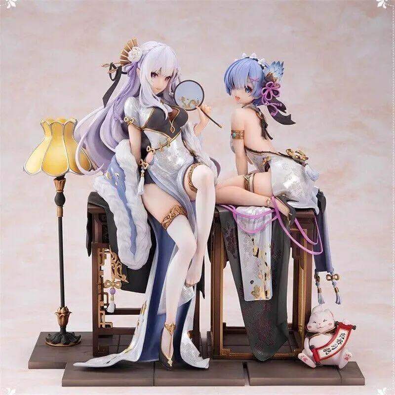 Emelia & Rem Figure, Re:Zero kara Hajimeru Isekai Seikatsu Figurine, Anime 9 in - ToylandEU