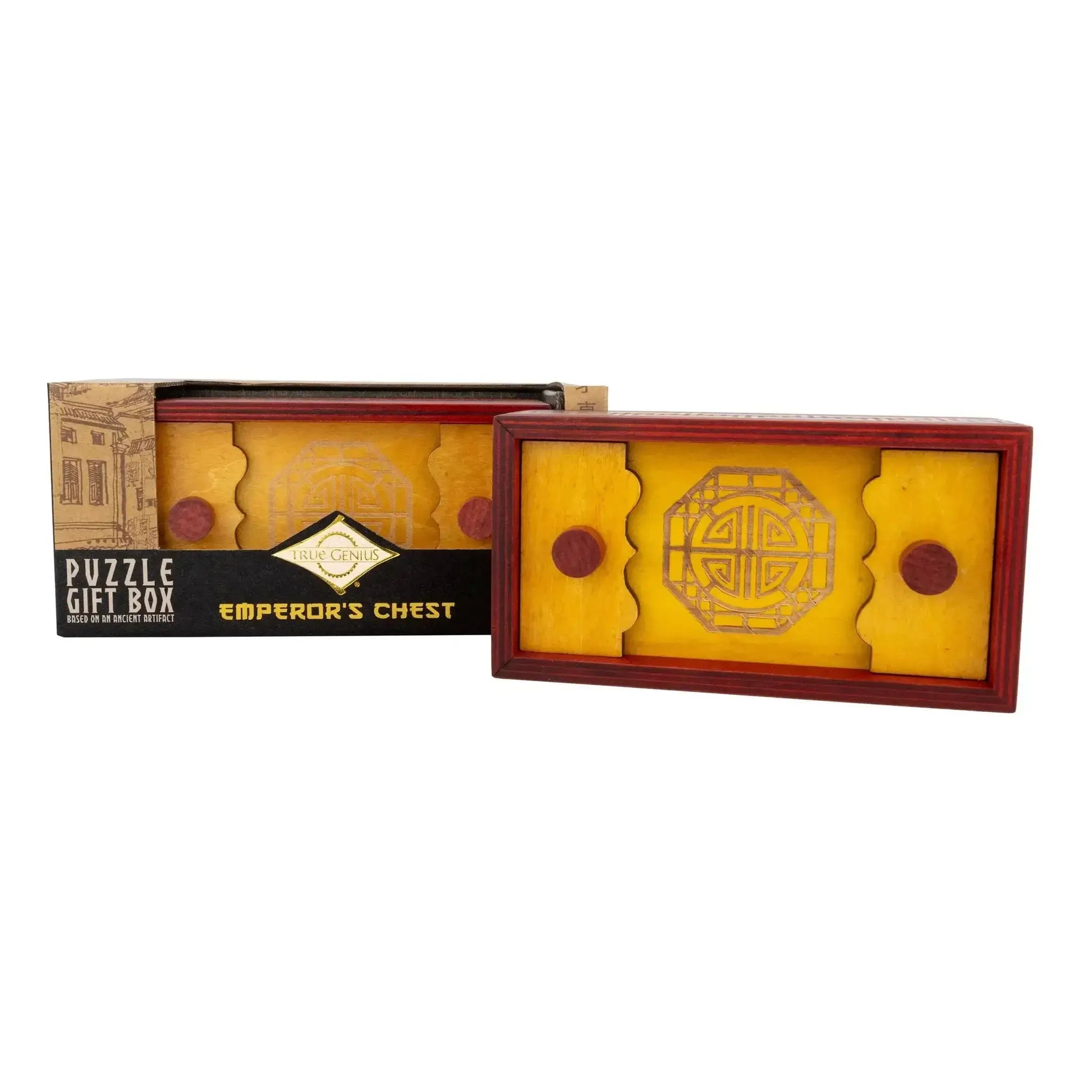 Emperor's Chest Puzzle Box With Hidden Chamber And Lock - ToylandEU