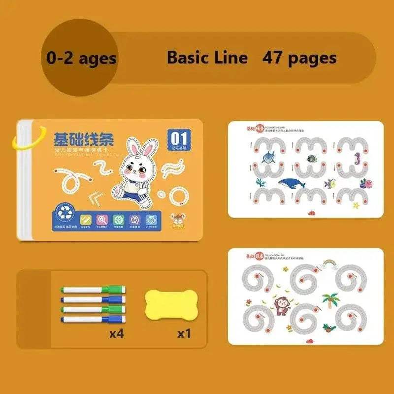  Enchanted Draw & Learn Workbook for Kids with Reusable Practice Sheets  -  ToylandEU™