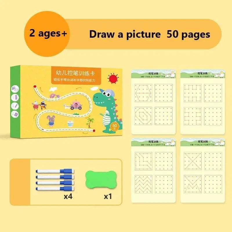  Enchanted Draw & Learn Workbook for Kids with Reusable Practice Sheets  -  ToylandEU™