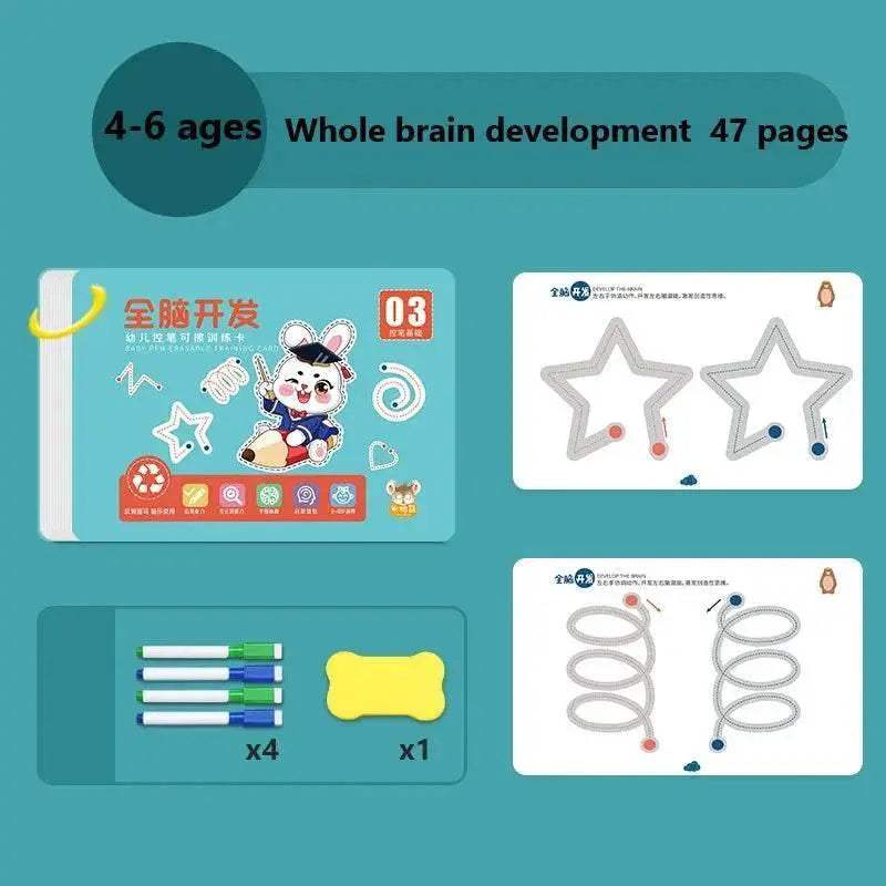  Enchanted Draw & Learn Workbook for Kids with Reusable Practice Sheets  -  ToylandEU™