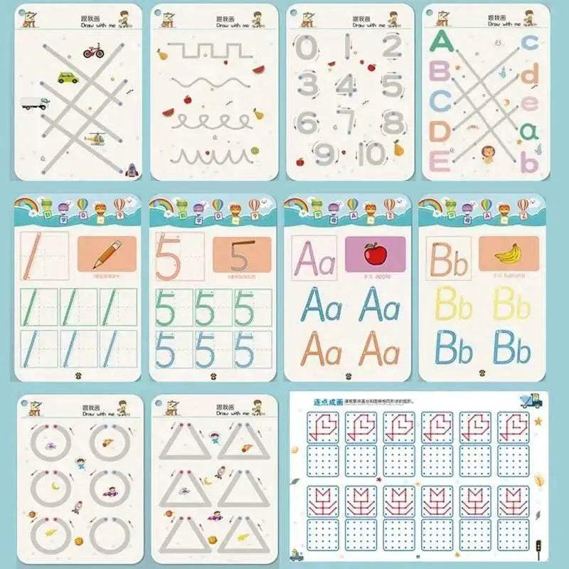  Enchanted Penmanship Practice Book for Kids - Montessori Calligraphy  -  ToylandEU™