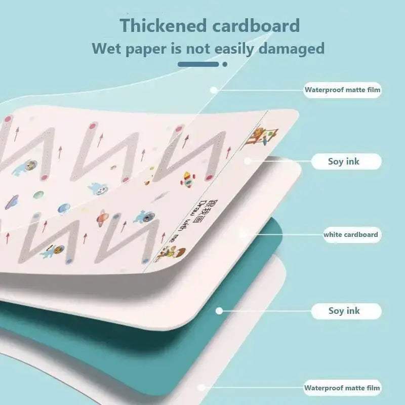  Enchanted Penmanship Practice Book for Kids - Montessori Calligraphy  -  ToylandEU™
