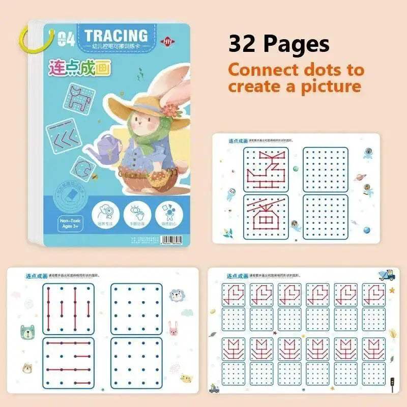  Enchanted Penmanship Practice Book for Kids - Montessori Calligraphy  -  ToylandEU™