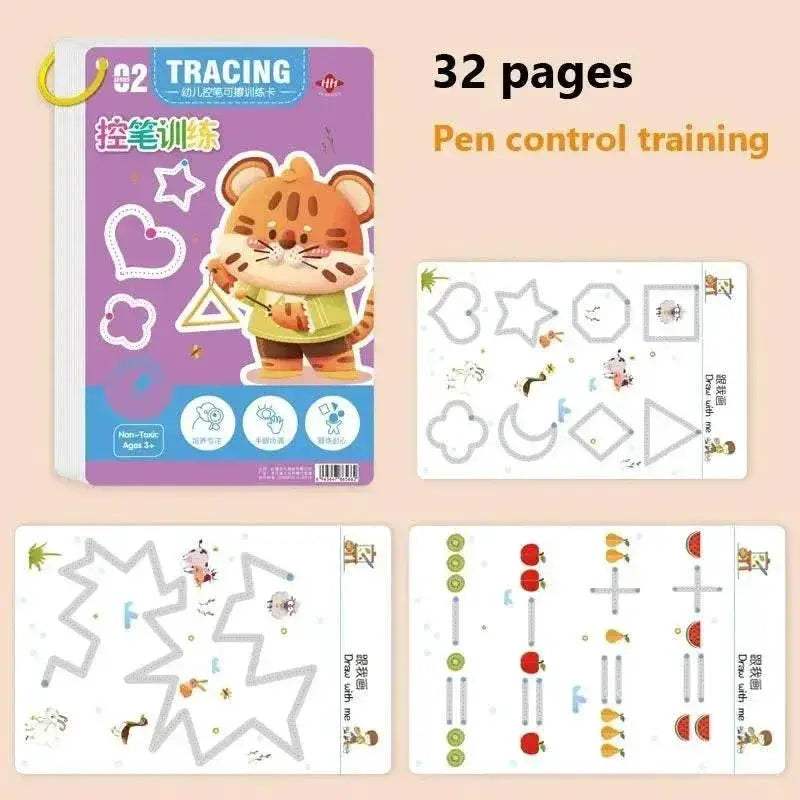  Enchanted Penmanship Practice Book for Kids - Montessori Calligraphy  -  ToylandEU™
