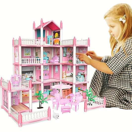 Enchanting 3D DIY Princess Castle Dollhouse with Music for Girls - ToylandEU