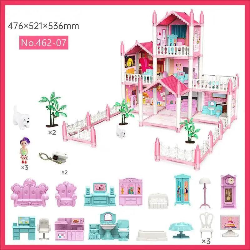  Enchanting 3D Dream Princess Castle Villa DIY Doll House Set with  -  ToylandEU™