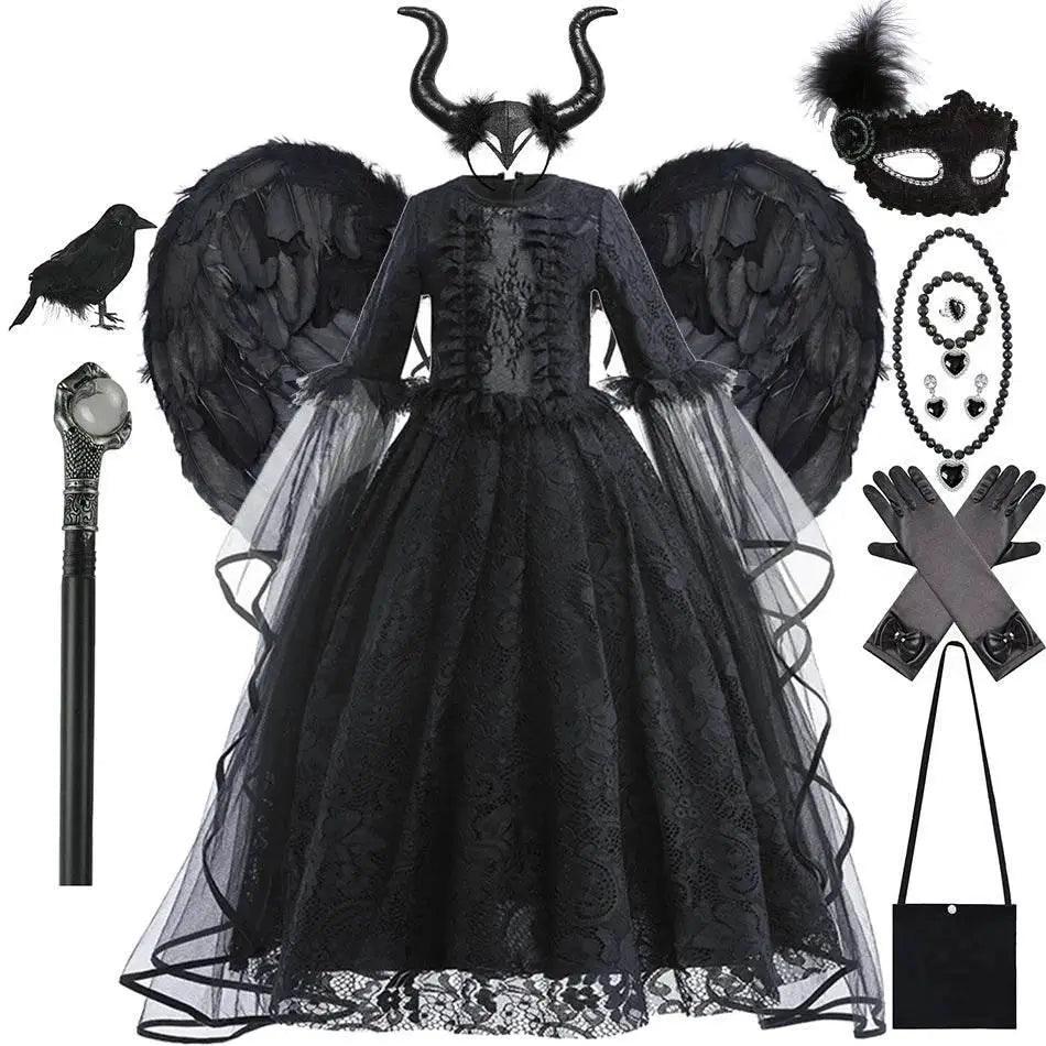  Enchanting 7To13 Maleficent Lace Girls Dress Toyland EU -  ToylandEU™