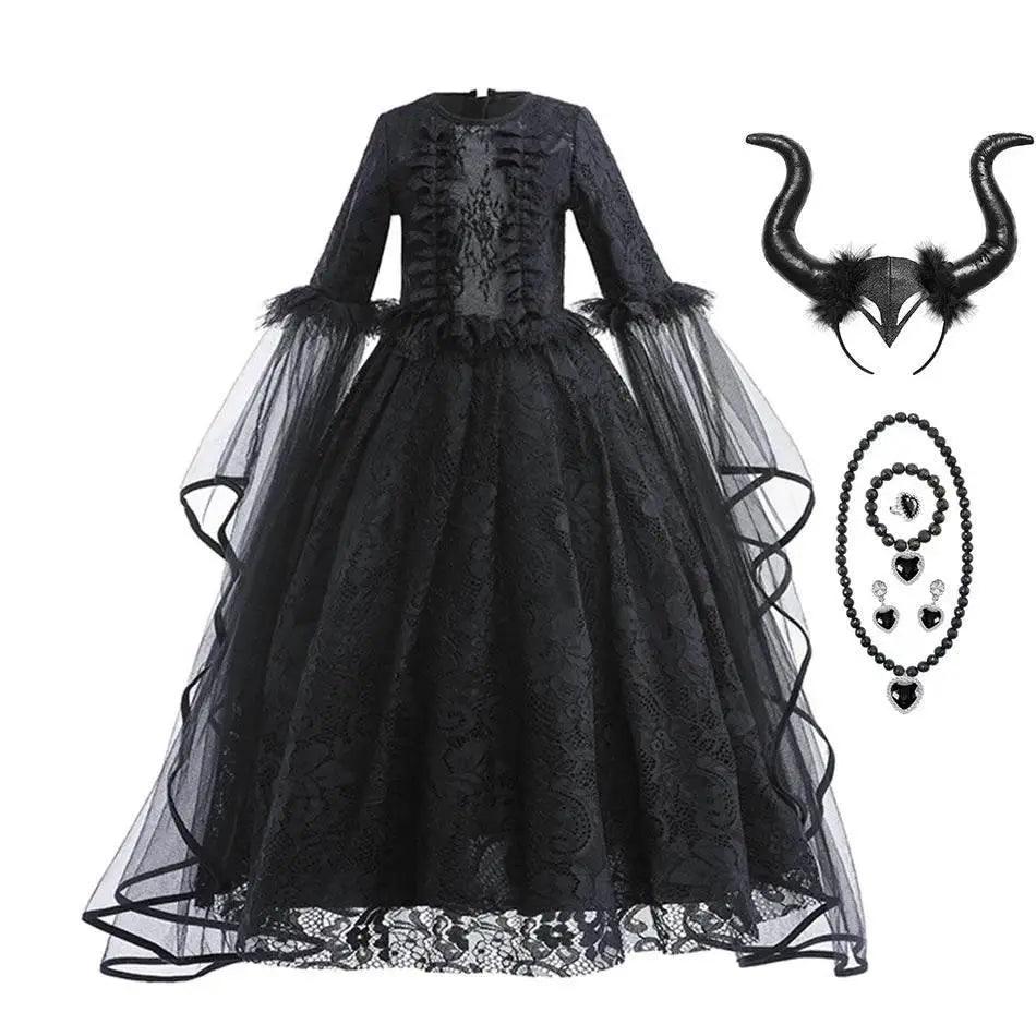  Enchanting 7To13 Maleficent Lace Girls Dress Toyland EU -  ToylandEU™