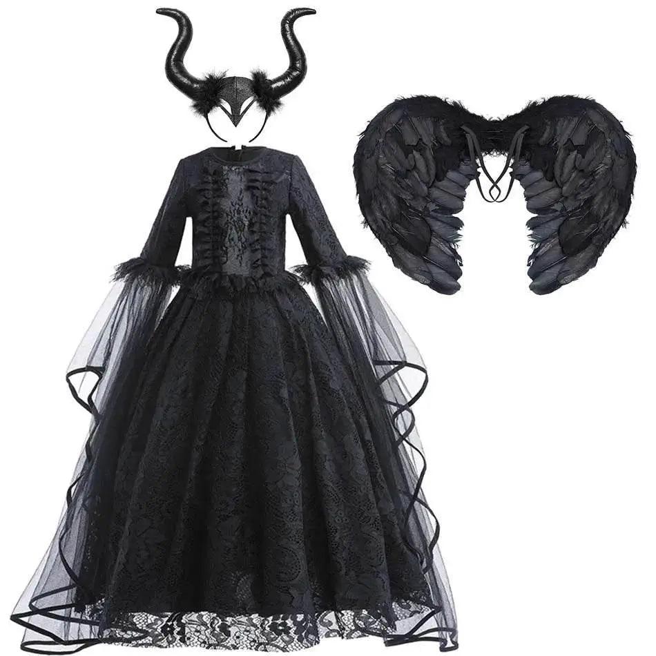  Enchanting 7To13 Maleficent Lace Girls Dress Toyland EU -  ToylandEU™