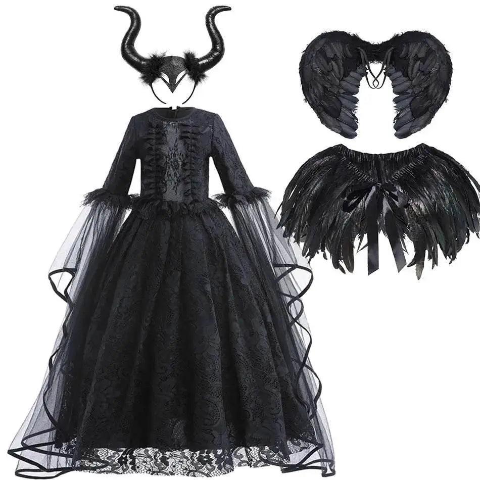  Enchanting 7To13 Maleficent Lace Girls Dress Toyland EU -  ToylandEU™