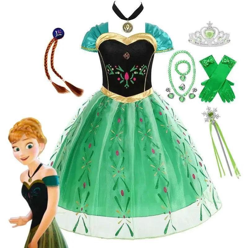  Enchanting Anna Disney Green Dress Girls Toyland EU -  ToylandEU™