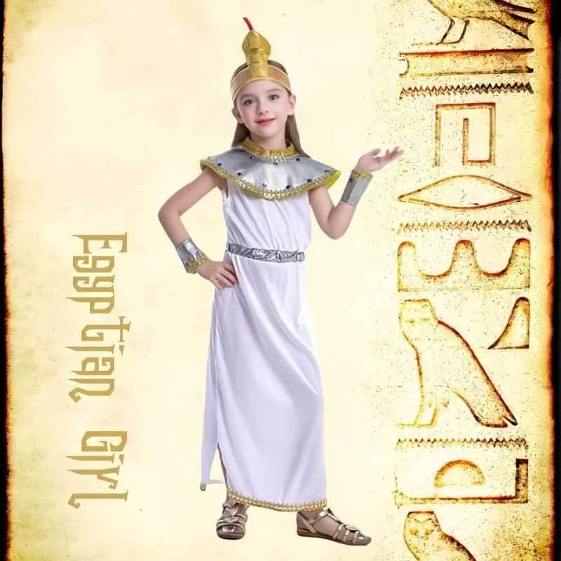 Enchanting Cleopatra Costume Dress for Girls - Deluxe Egyptian Costume - ToylandEU