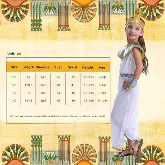Enchanting Cleopatra Costume Set - Premium Egyptian Queen Dress for Girls - ToylandEU