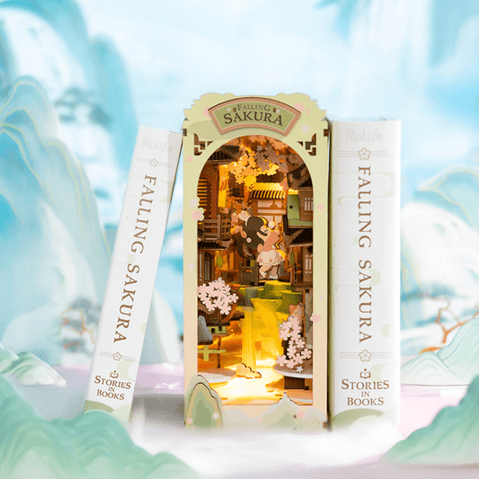 Enchanting DIY Book Nook Mini Dollhouse Kit with LED Lights - ToylandEU