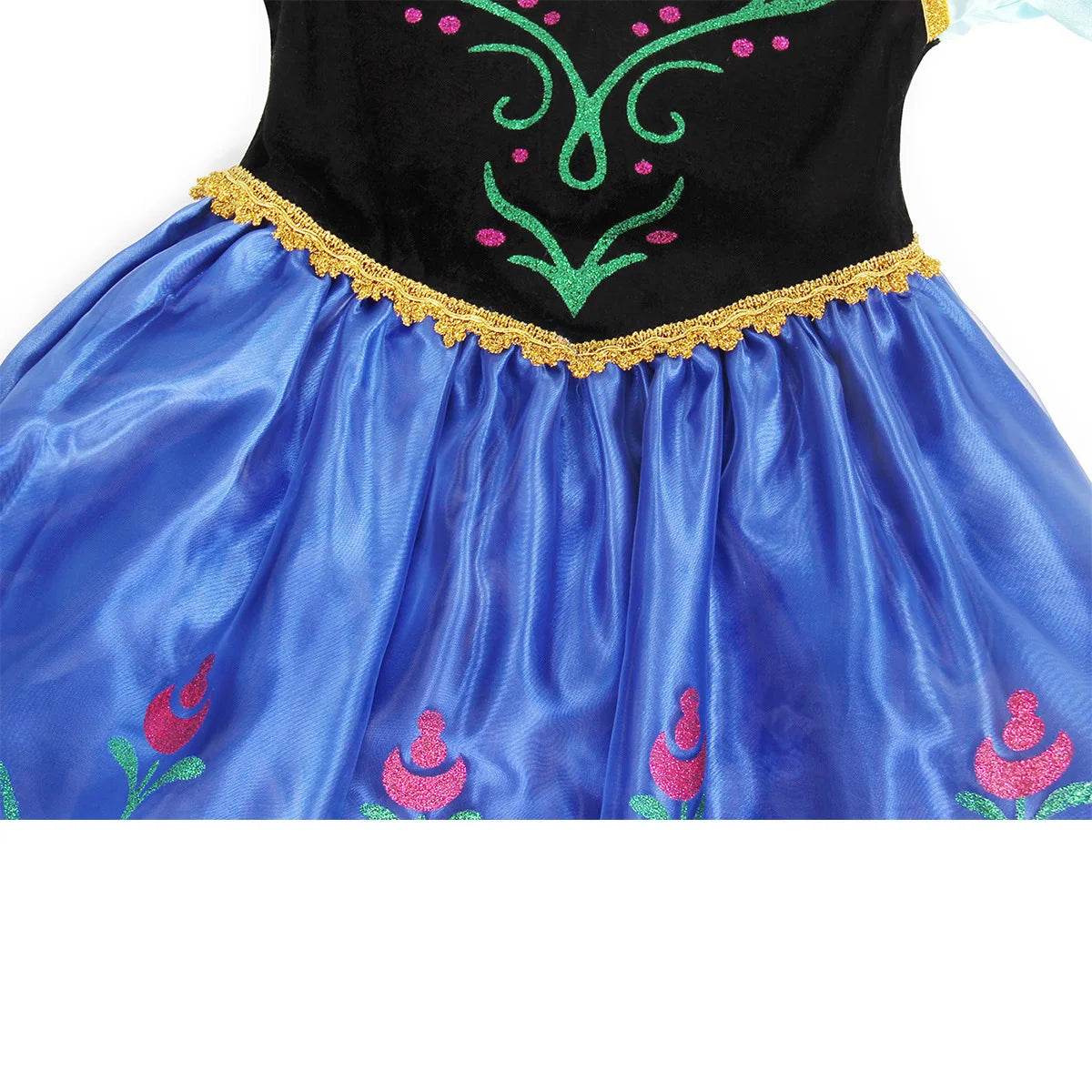Enchanting Disney Anna Dress With Cape For Girls Party - ToylandEU