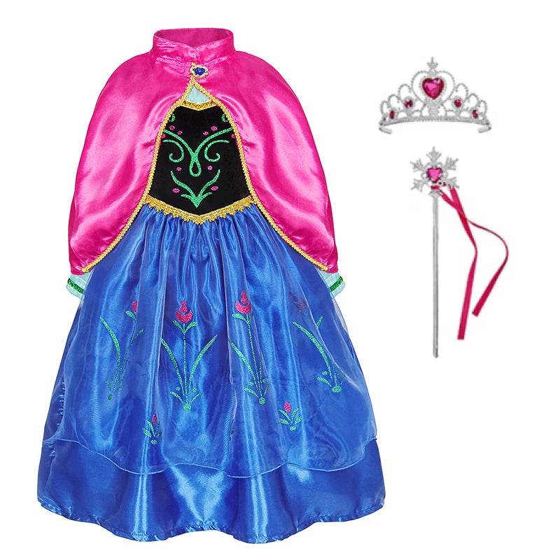 Enchanting Disney Anna Dress With Cape For Girls Party - ToylandEU