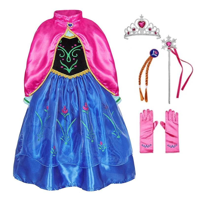 Enchanting Disney Anna Dress With Cape For Girls Party - ToylandEU