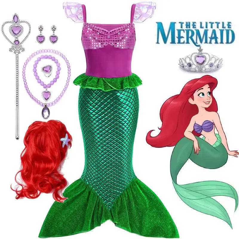 Enchanting Disney Ariel Princess Dress Glitter For Parties - ToylandEU