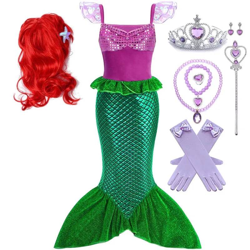 Enchanting Disney Ariel Princess Dress Glitter For Parties - ToylandEU
