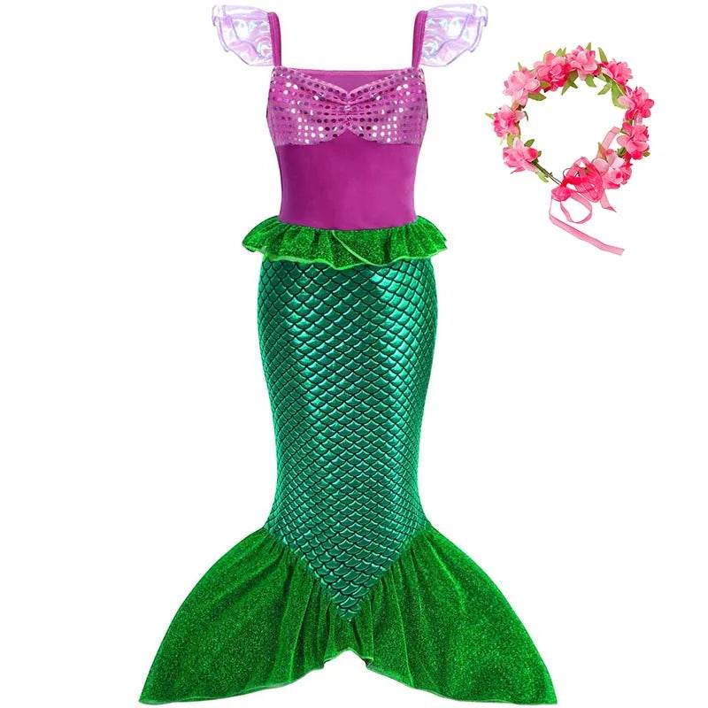 Enchanting Disney Ariel Princess Dress Glitter For Parties - ToylandEU