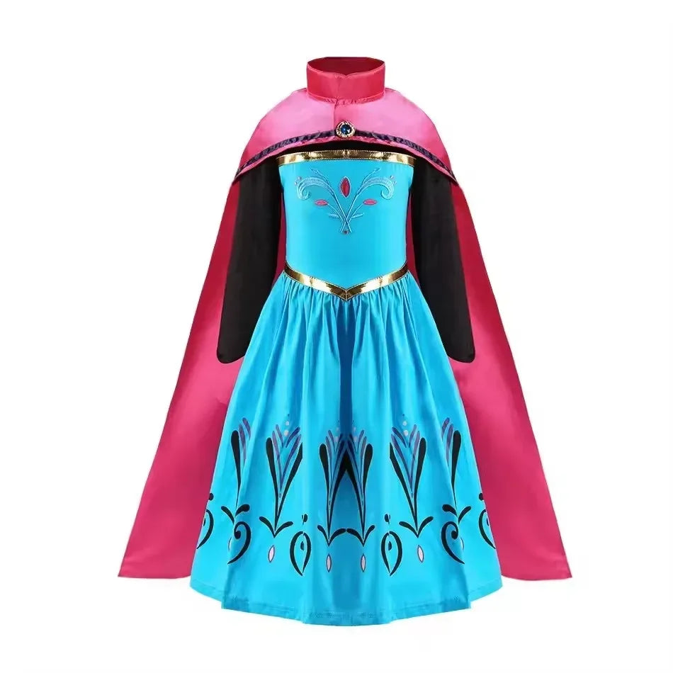 Enchanting Disney Princess Costume Anna Elsa Dress For Girls Ages 2 To 10 - ToylandEU