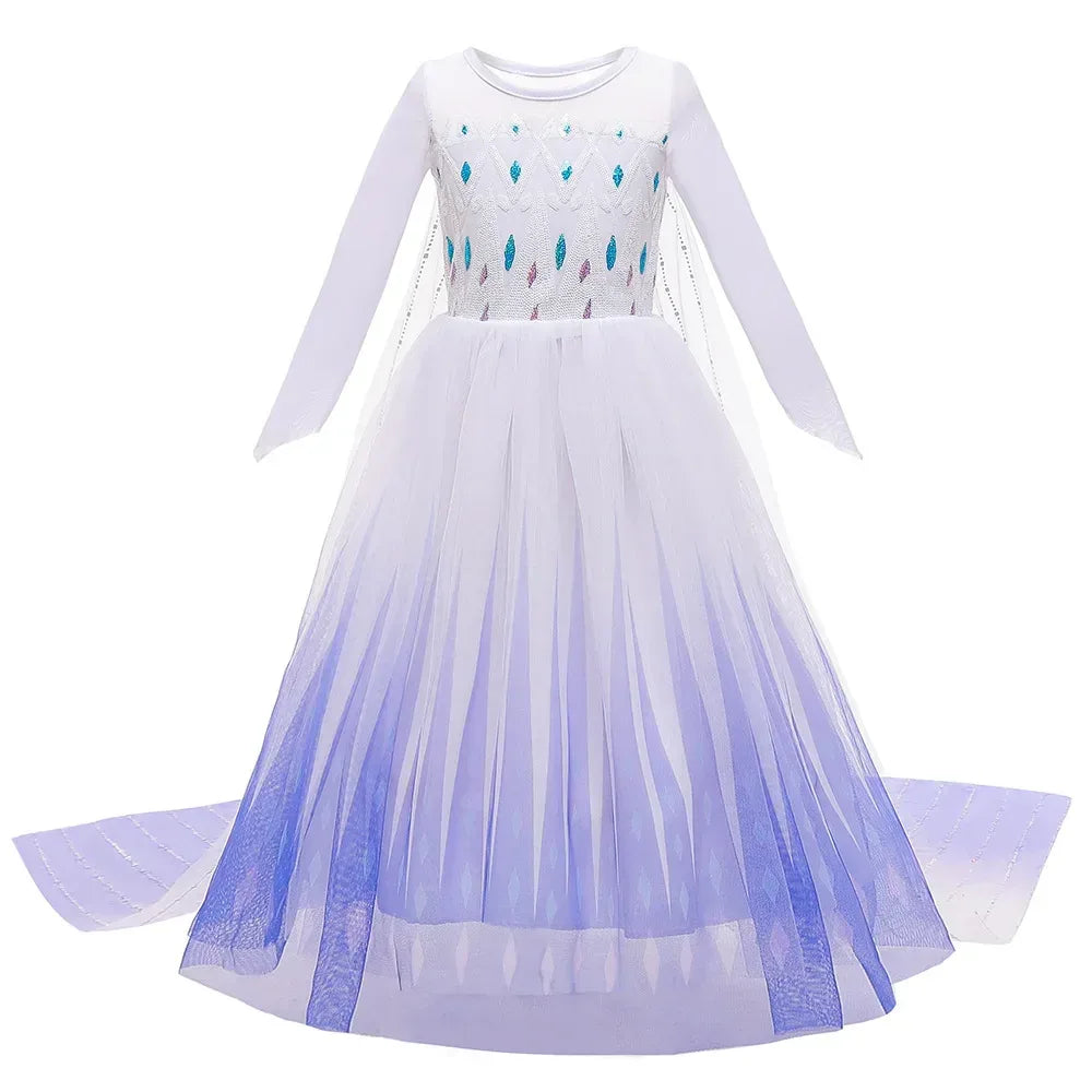 Enchanting Disney Princess Costume Anna Elsa Dress For Girls Ages 2 To 10 - ToylandEU