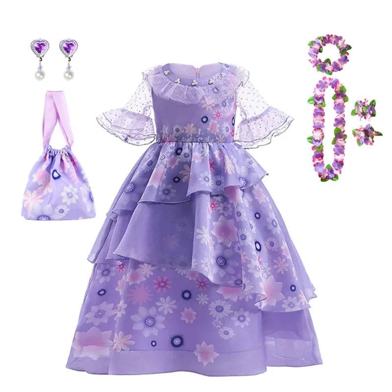 Enchanting Disney Princess Dress Purple Ruffles For Girls - ToylandEU