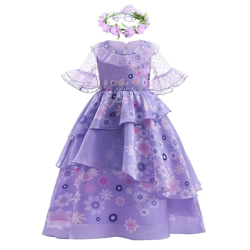 Enchanting Disney Princess Dress Purple Ruffles For Girls - ToylandEU