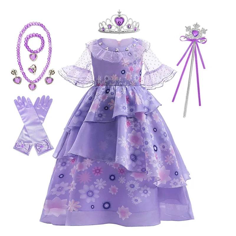 Enchanting Disney Princess Dress Purple Ruffles For Girls - ToylandEU