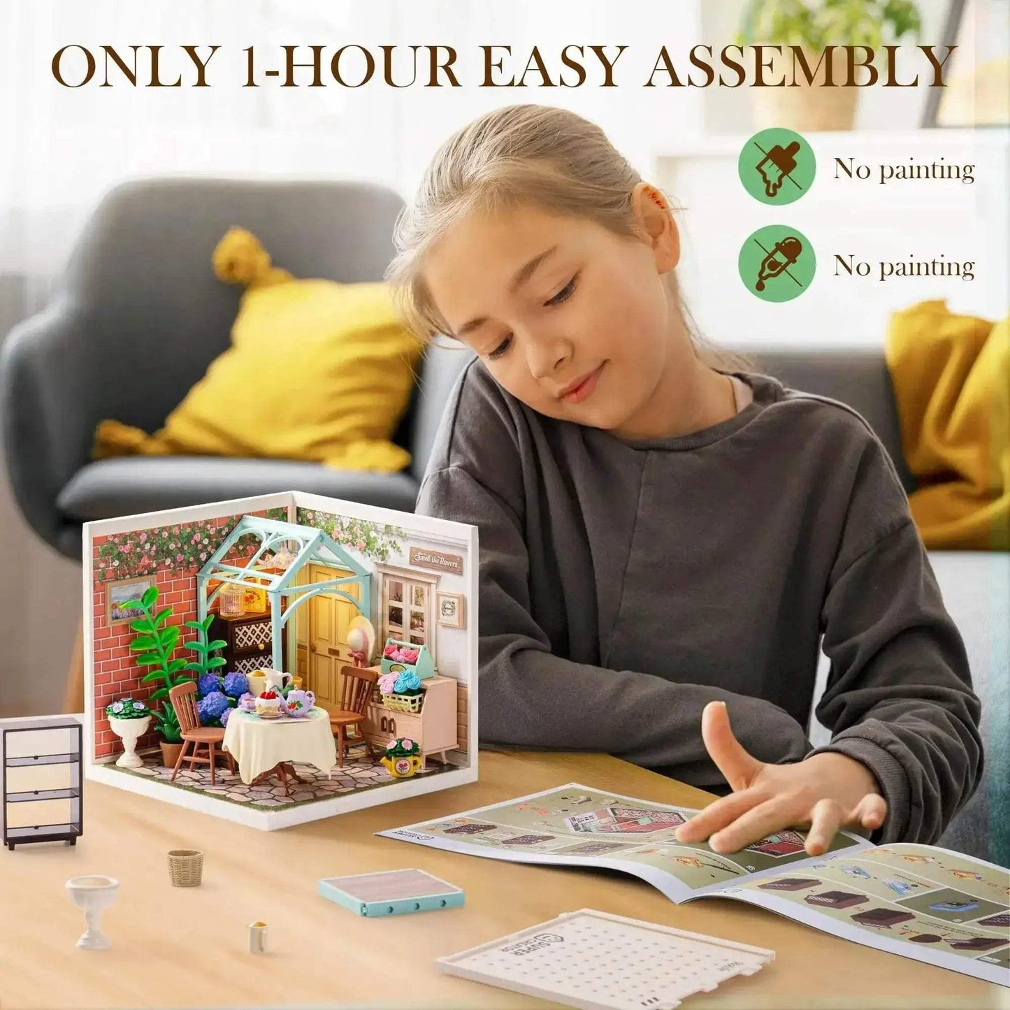  Enchanting Dollhouse Kit Tea Garden 1 24 Toyland EU -  ToylandEU™