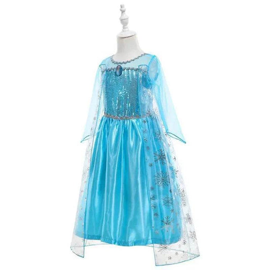 Enchanting Girls Elsa Cape Costume Snow Queen For Carnival - ToylandEU