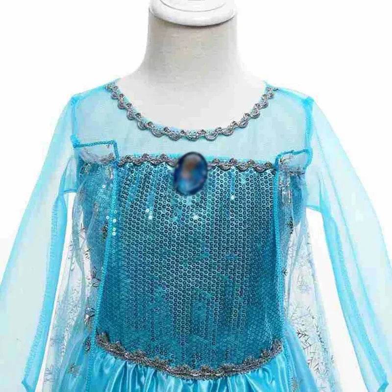 Enchanting Girls Elsa Cape Costume Snow Queen For Carnival - ToylandEU
