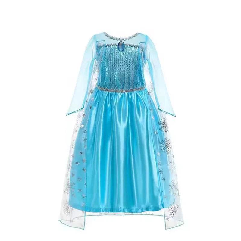 Enchanting Girls Elsa Cape Costume Snow Queen For Carnival - ToylandEU