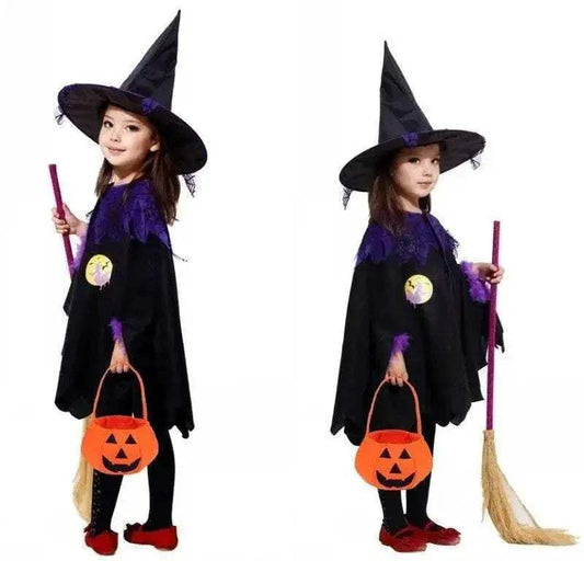 Enchanting Girls' Witch Cloak - Perfect for Halloween and Celebrations - ToylandEU