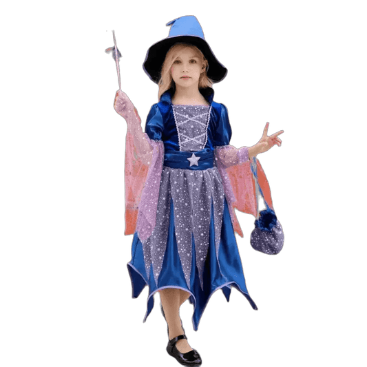 Enchanting Girls' Witch Costume Set with Hat & Bags for All Occasions - ToylandEU