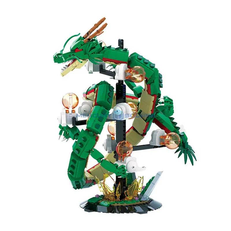 Enchanting Glowing Dragon Brick Model - MOC Set Manual Building Bricks MOC - ToylandEU