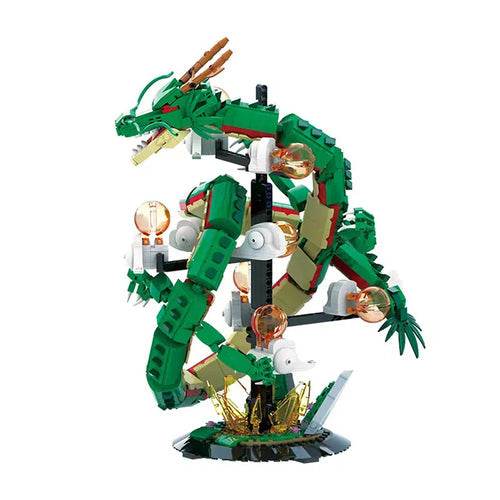 Enchanting Glowing Dragon Brick Model - MOC Set Manual Building Bricks MOC - ToylandEU