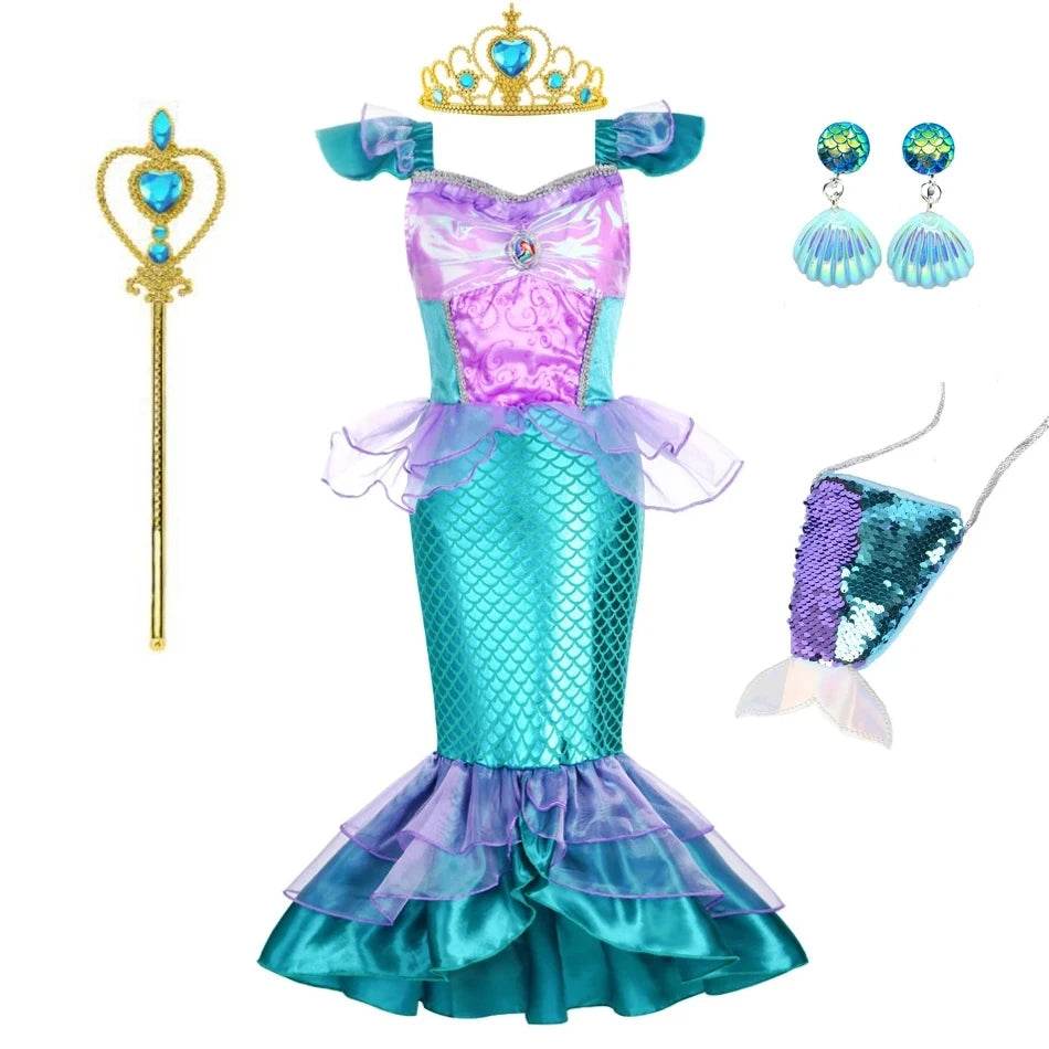 Enchanting Mermaid Dress Ankle Length For Girls Cosplay - ToylandEU