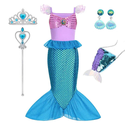 Enchanting Mermaid Dress For Girls Ankle Length Party - ToylandEU