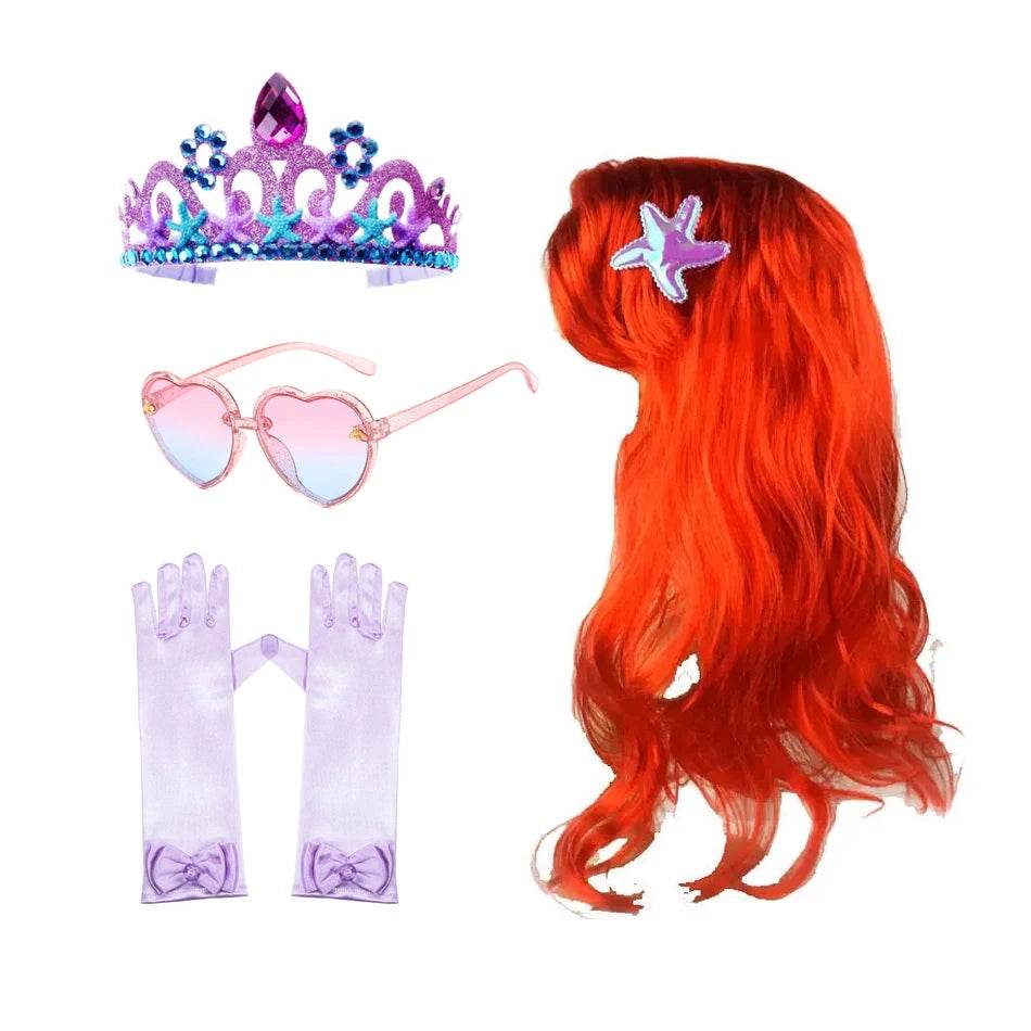 Enchanting Mermaid Dress With Appliques For Girls 2 To 10 - ToylandEU