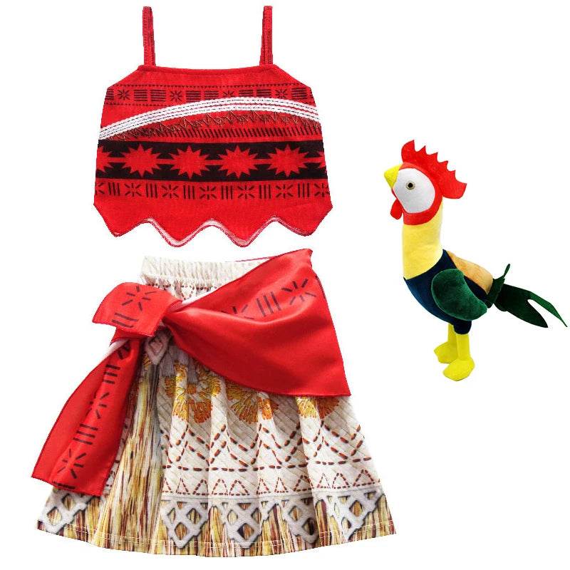 Enchanting Moana Costume Dress With Appliques Girls 7 To 13 - ToylandEU