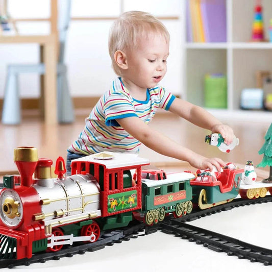 Enchanting Musical Christmas Electric Train Set with DIY Tracks & Lights - ToylandEU