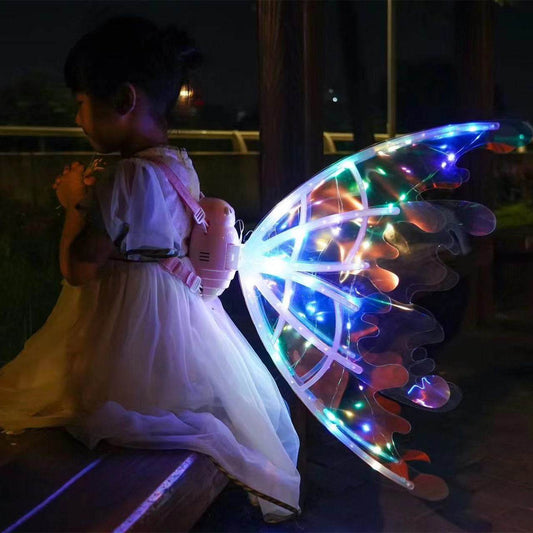 Enchanting Musical Glowing Automatic Butterfly Fairy Wings for Kids - Adjustable Fun - ToylandEU