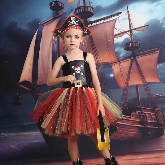 Enchanting Pirate Princess Costume - Skull Tutu Dress & Accessories - ToylandEU