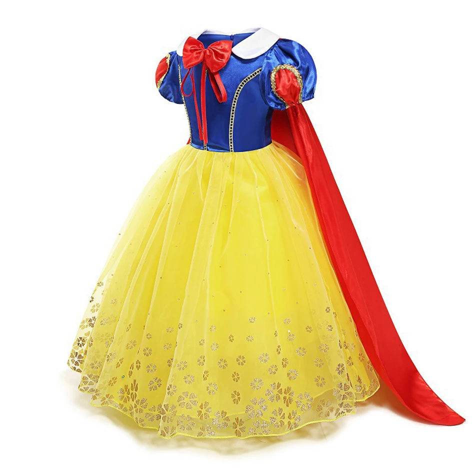 Enchanting Snow White Princess Dress Lace Trim For Girls - ToylandEU